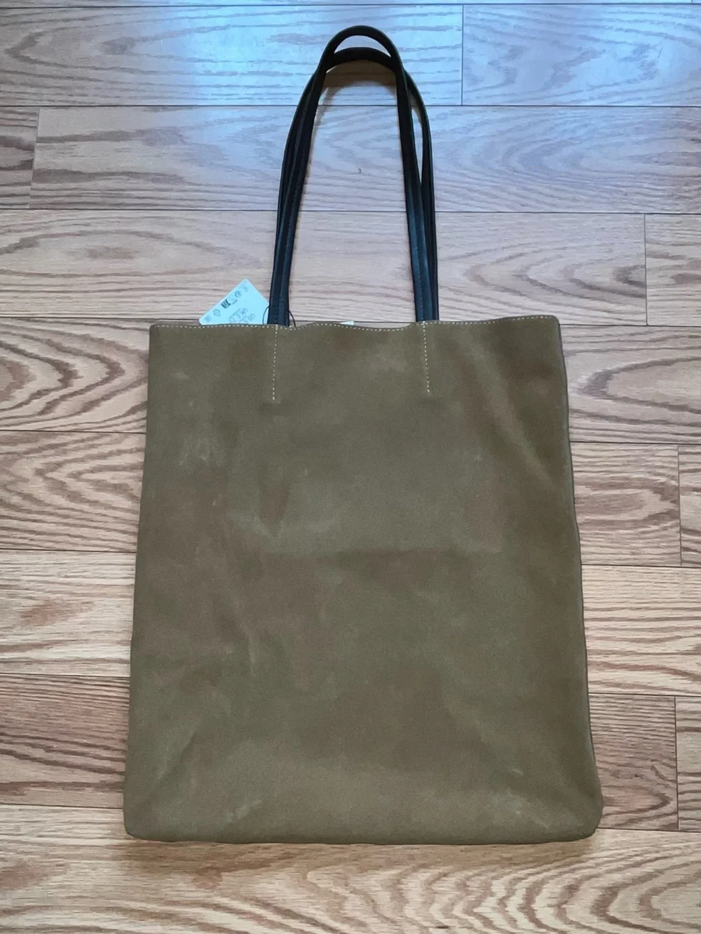 Zara BNWT Cowhide Leather With a Split Suede Finish Shopper Bag Tobacco Brown